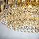preview thumbnail 2 of 2, CraftHome 3 Lights Modern Glam Gold Tier Round Crystal Chandelier