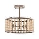 preview thumbnail 4 of 10, Silas 14 Inch Drum Shape Bead Semi Flush Mount with 2 Light