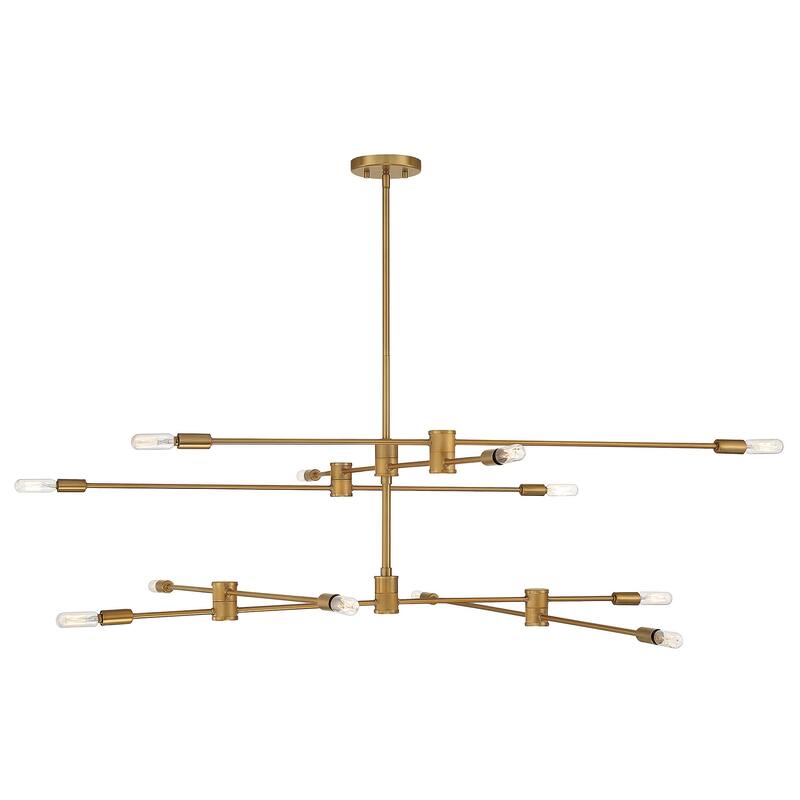 Savoy House Lyrique 12 Light 54.25" Wide 6 Tier Abstract Chandelier