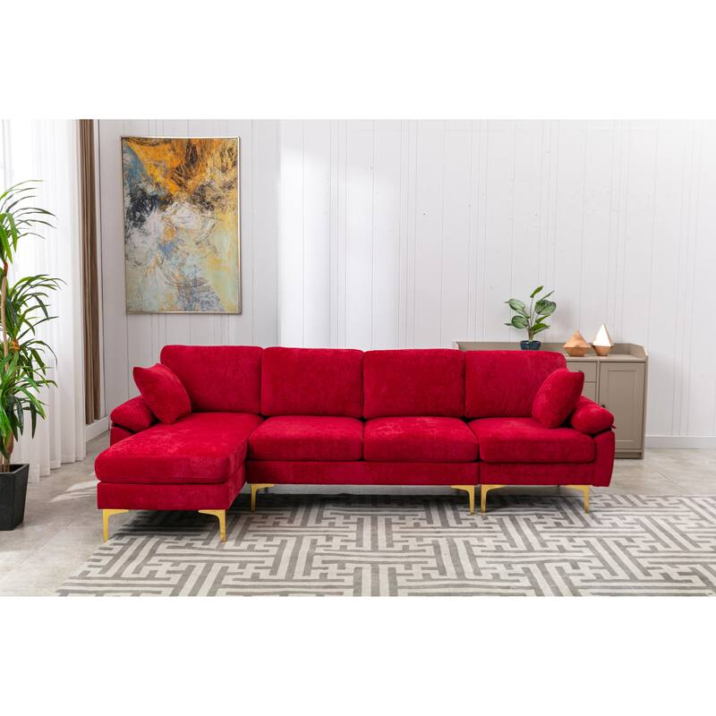 Elegant Velvet Sectional Sofa Bed Bath & Beyond 37775123