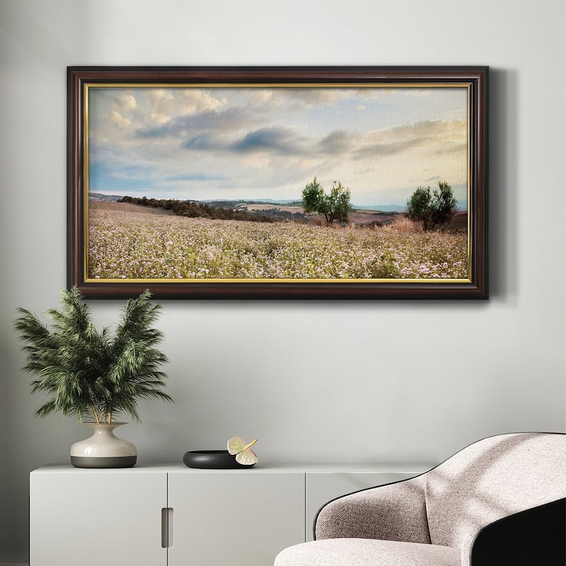 Tuscan Wildflowers Premium Framed Canvas- Ready to Hang