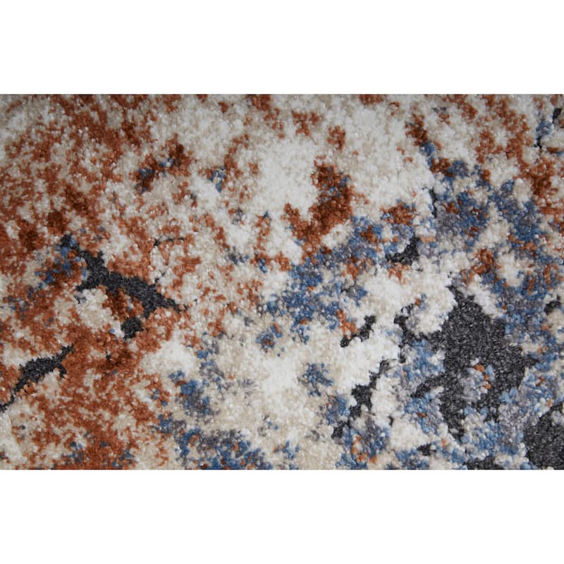 Grand Bazaar Odera Machine Made Distressed Modern Area Rug