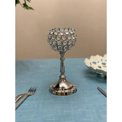 VIBHSA Crystal Candle Holder (Round, 8")