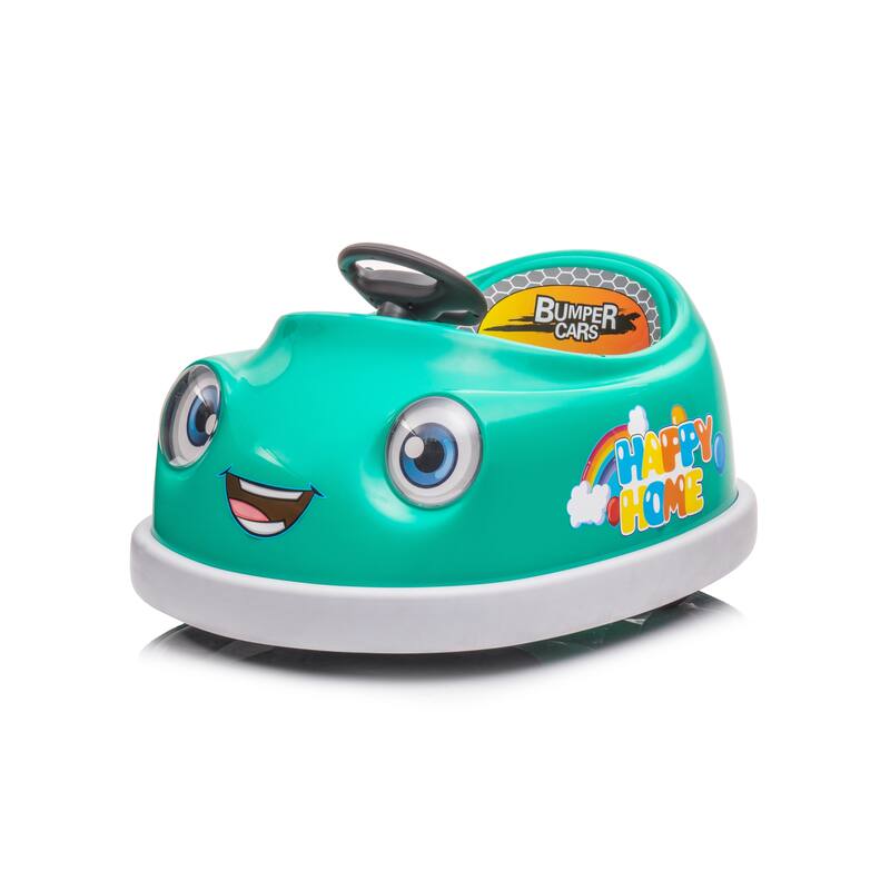 Cartoon Bumper Car with Light Strip, Electric Car for Kids with Bluetooth, Remote Control Electric Vehicle with Play Modes