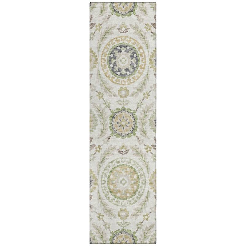 Machine Washable Indoor/ Outdoor Chantille Boho Suzani Rug