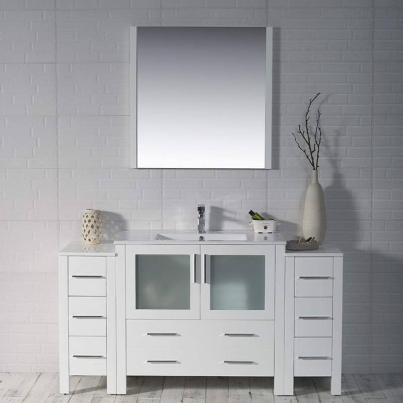 Blossom Sydney 60 Inch Solid Wood Bathroom Vanity with Sink & Cabinets