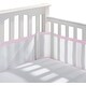 preview thumbnail 2 of 3, BreathableBaby Breathable Mesh Crib Liner, Classic Collection White w/Rose Seersucker