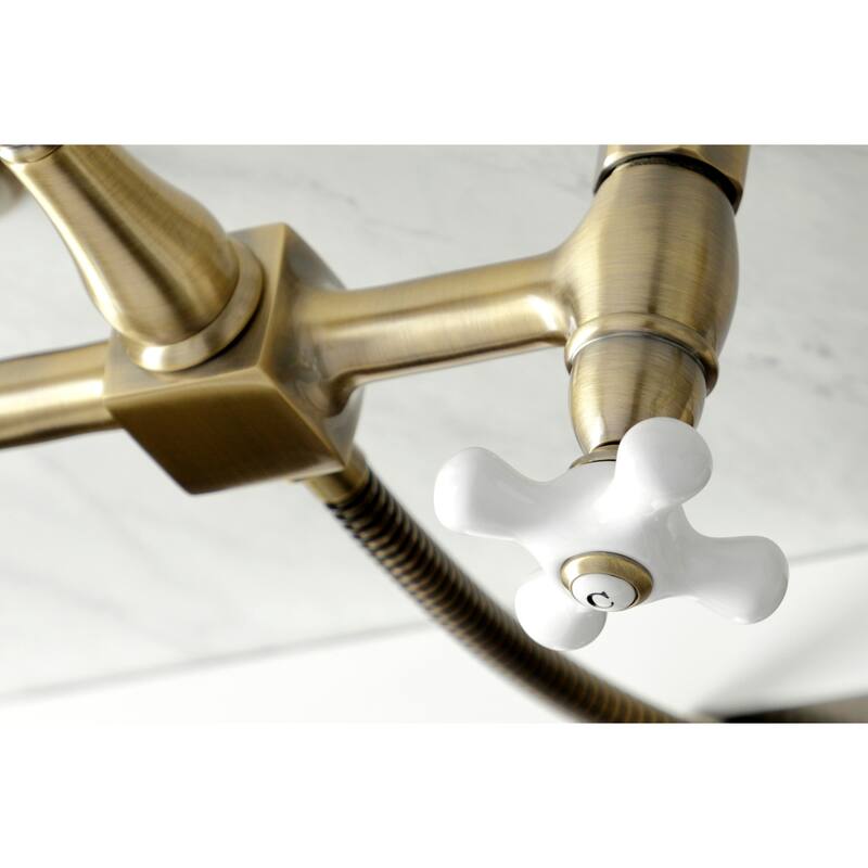 Kingston Brass Heritage Wall Mount Kitchen Faucet