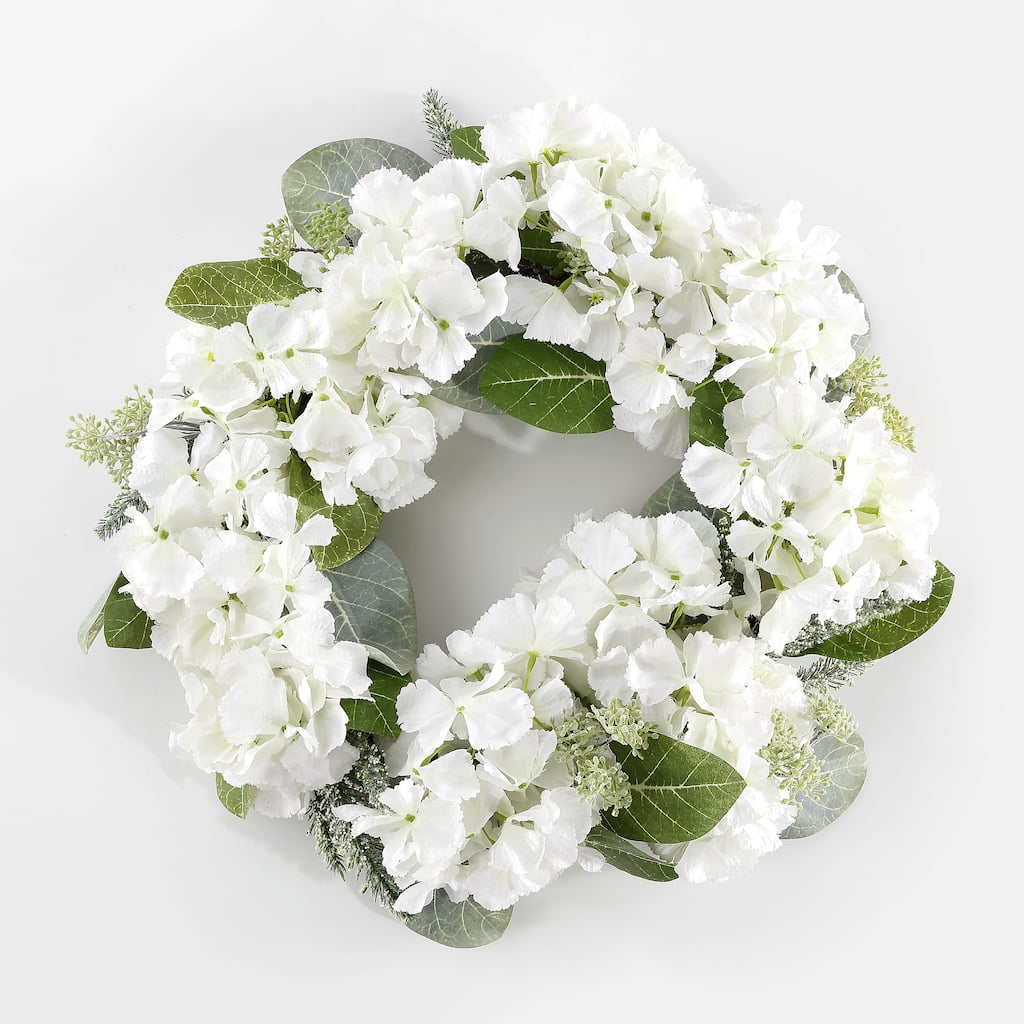 SAFAVIEH Gwenda Faux 22-inch Hydrangea & Magnolia Wreath