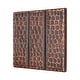preview thumbnail 3 of 3, 4" x 4" Hammered Copper with Linear Tile Design - Quantity 8 (T4DBL_PKG8)