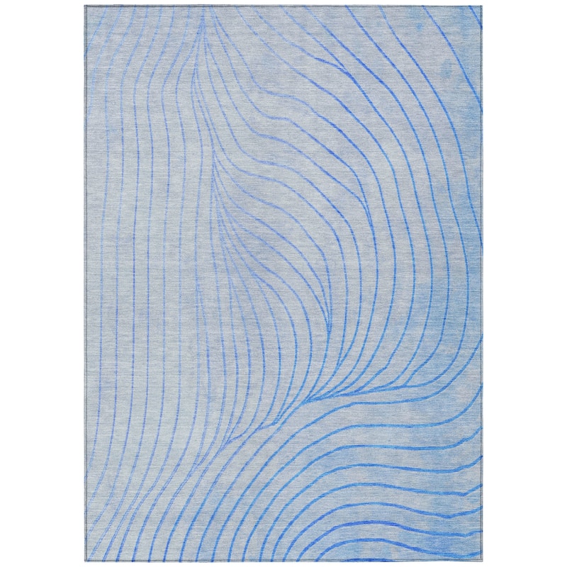 HomeRoots Abstract Transitional Rectangle Outdoor Rug