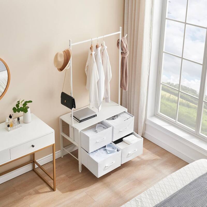 Clothing Rack, 4 Drawer Freestanding Storage Organizer