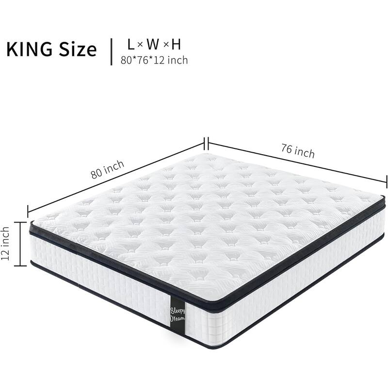 10"/12" inch Twin Diamond Innerspring Hybrid and Cooling Gel Memory Foam Mattress, Pressure Relief, and Motion Isolation