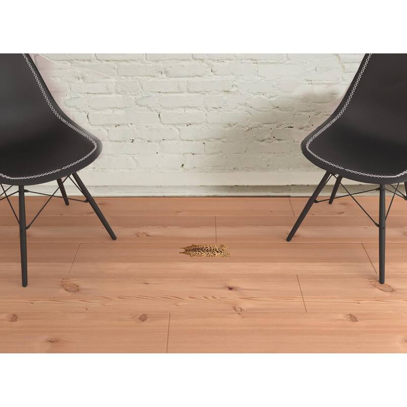 HomeRoots 5' X 7' Natural Brown And Black Cowhide Animal Print Area Rug - 5' Octagon