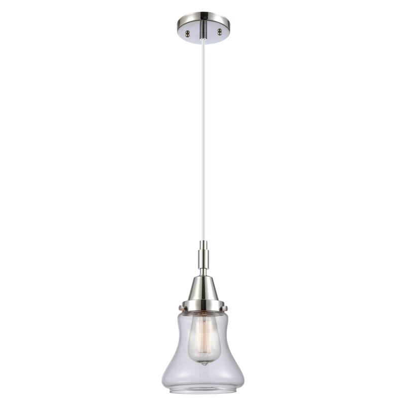 Innovations Lighting Downtown Urban - Caden Bellmont - 1 Light 7" Cord Hung Mini Pendant - Clear Shade/Polished Chrome