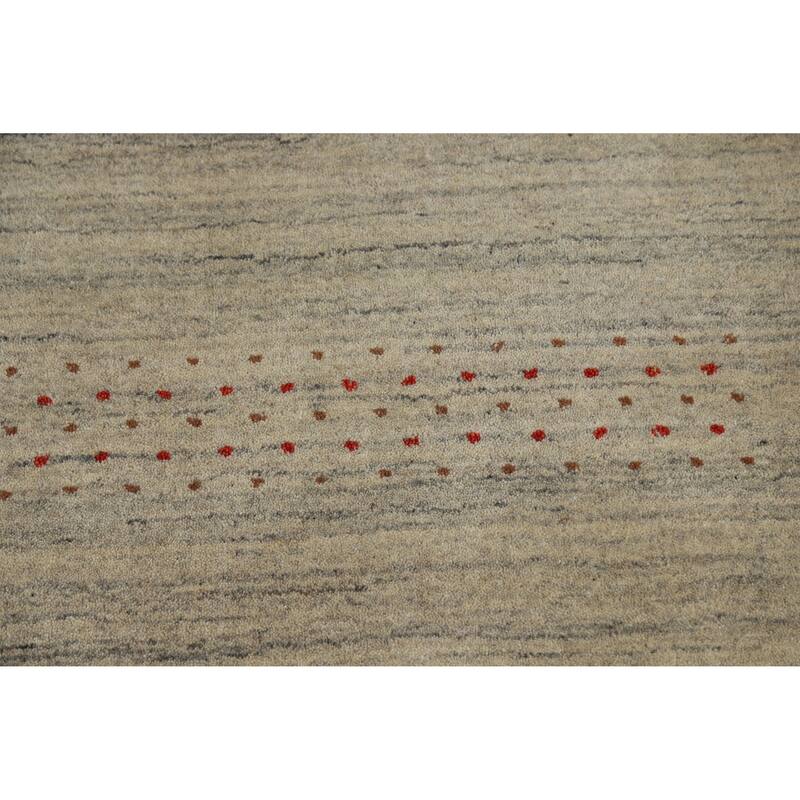 Gabbeh Indian Area Rug Hand-Knotted Modern Wool Carpet - 5'1" x 7'10"