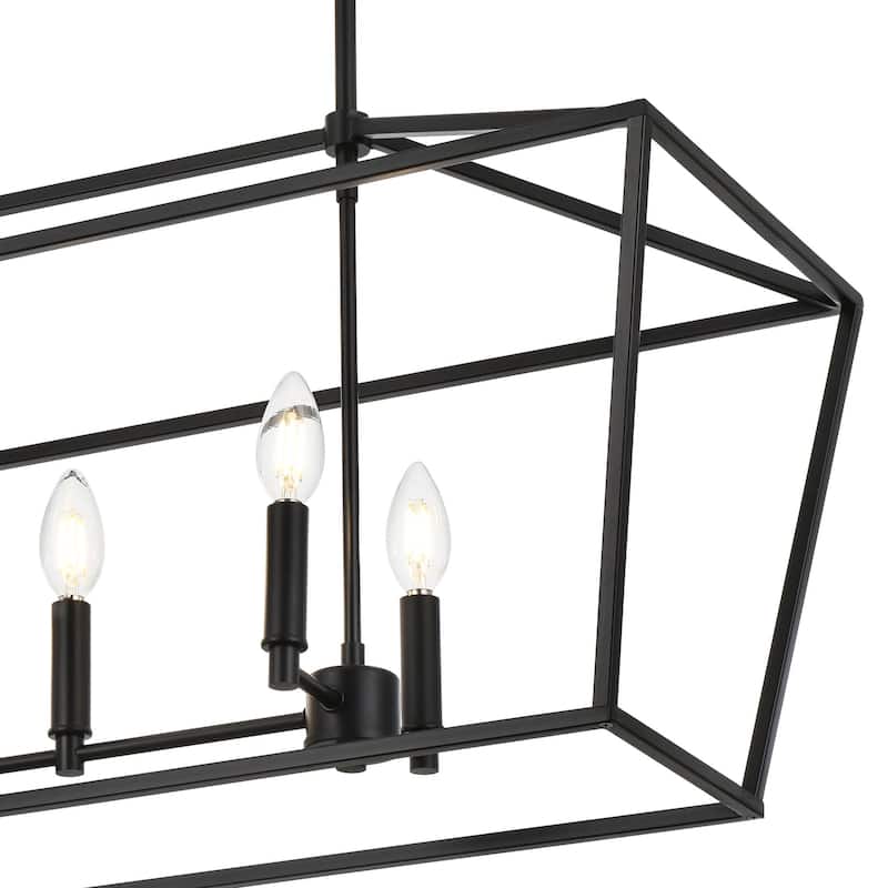 5-Light Traditional Farmhouse Linear Chandelier