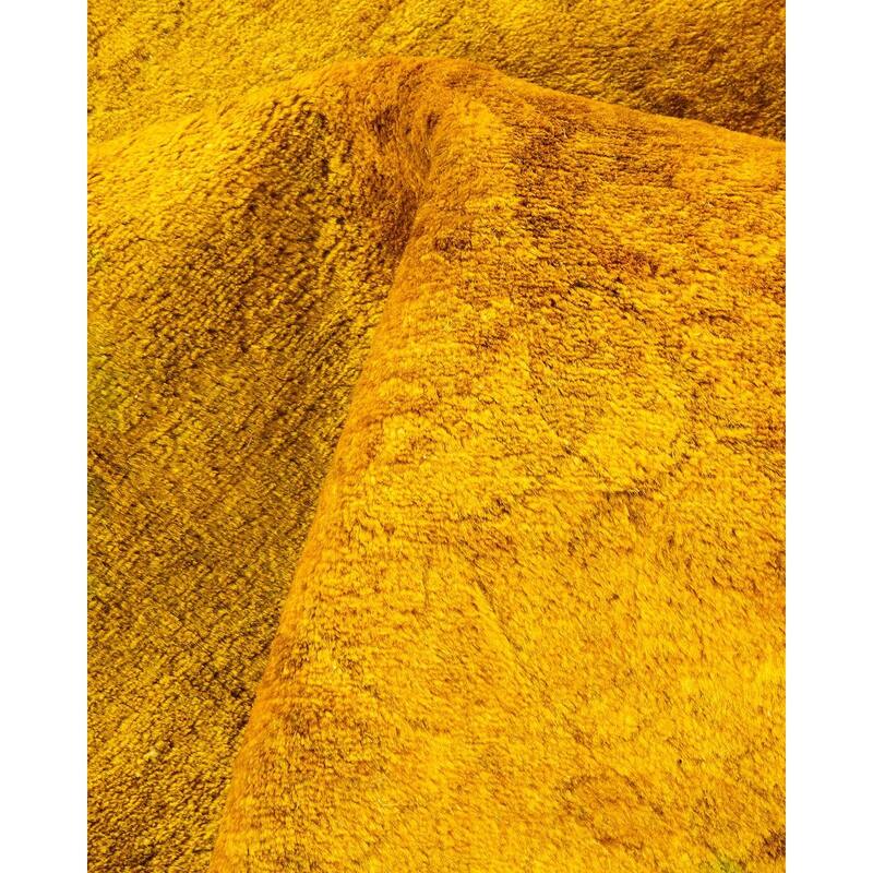 Fine Vibrance, One-of-a-Kind Hand-Knotted Area Rug - Yellow, 3' 2" x 4' 6" - 3' 2" x 4' 6"