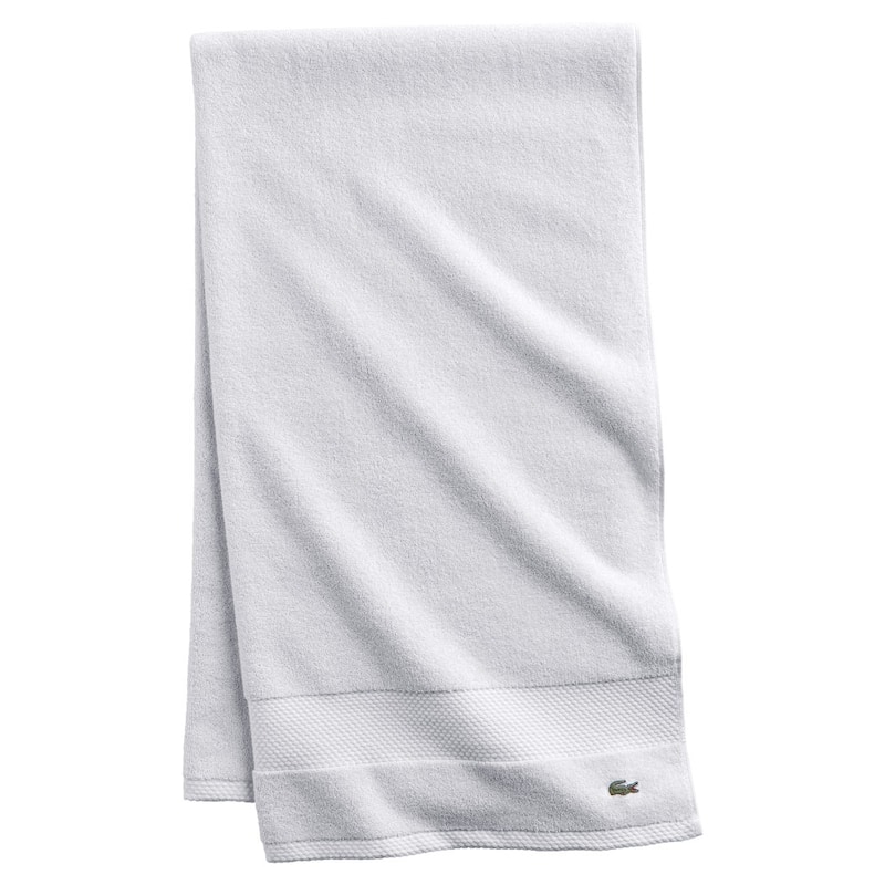 Lacoste Heritage Supima 100% Cotton Bath Sheet - White