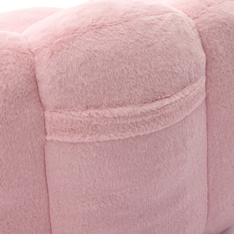 Lotus Type Compression Lazy Sofa Oversized Bean Bag Sofa Accent Chair for Adults with Pull Strap and Non-slip Base, Easily Moved