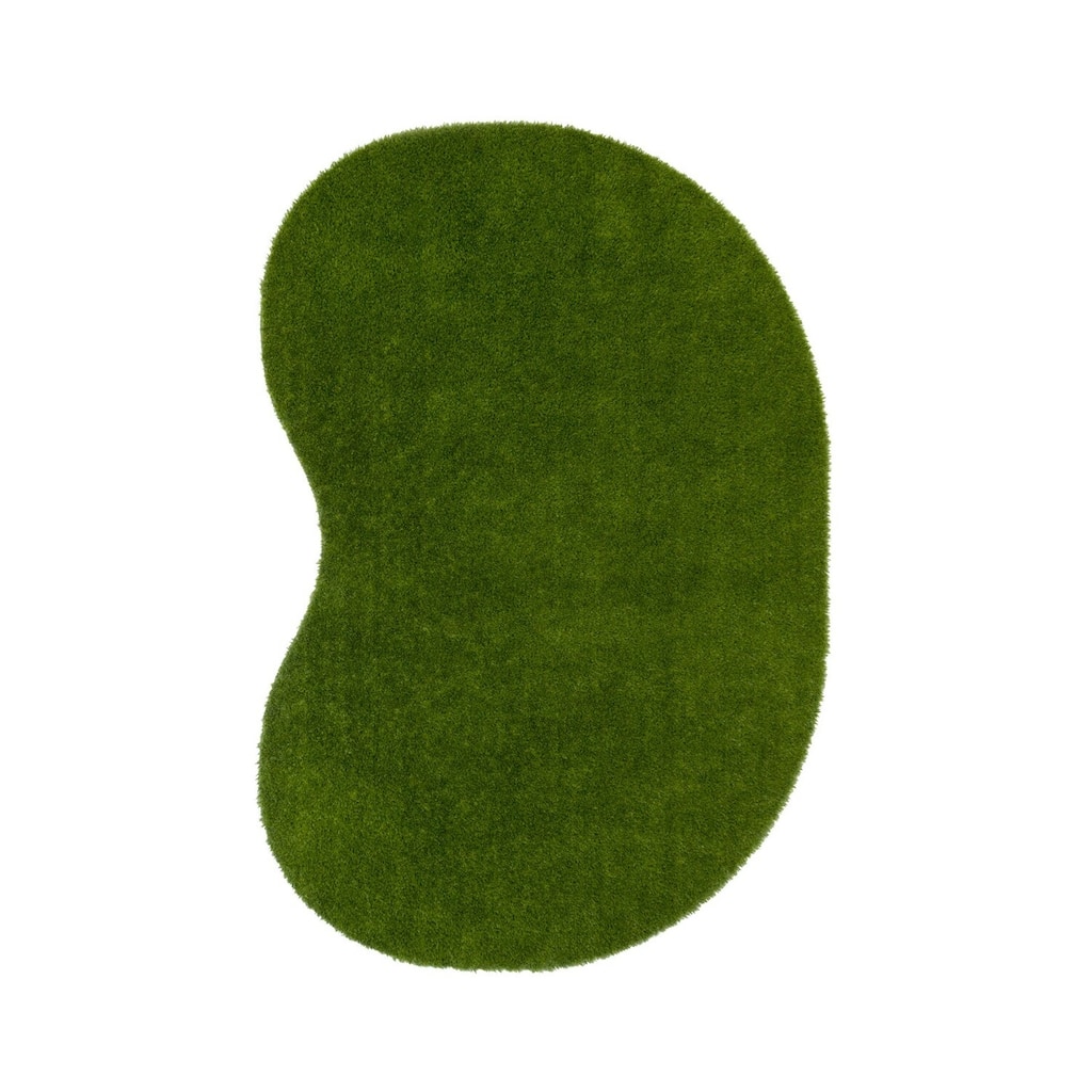 4'x6' area rug in Green - durable soft decorative rug for home, living room & bedroom - 6' x 7'
