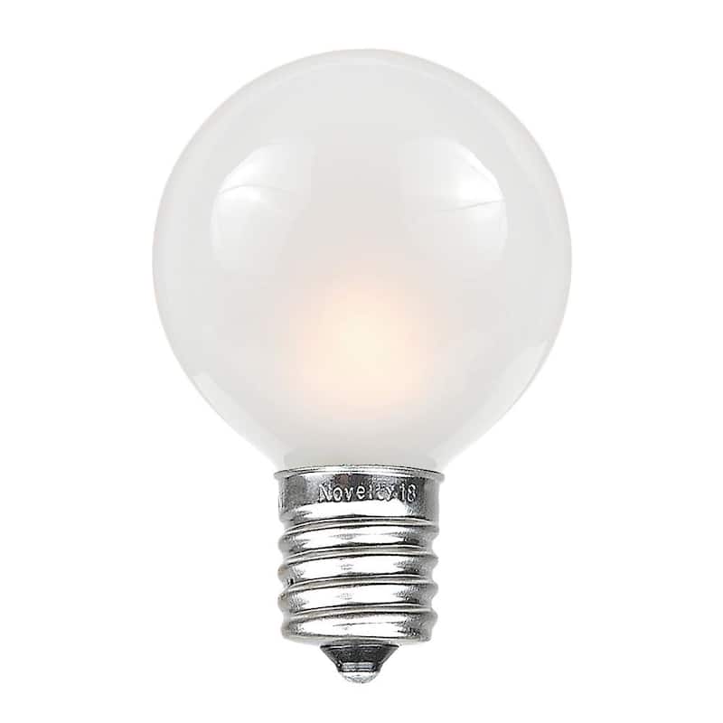 G50 Outdoor Patio Globe Replacement Bulbs, Clear, C9/E17 Base - White