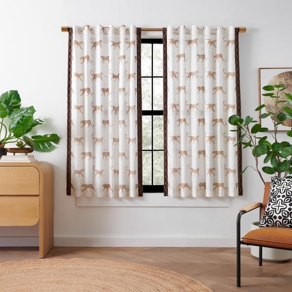 slide 2 of 8, Rochelle Porter Jaguars Single Curtain Panel 63 inches