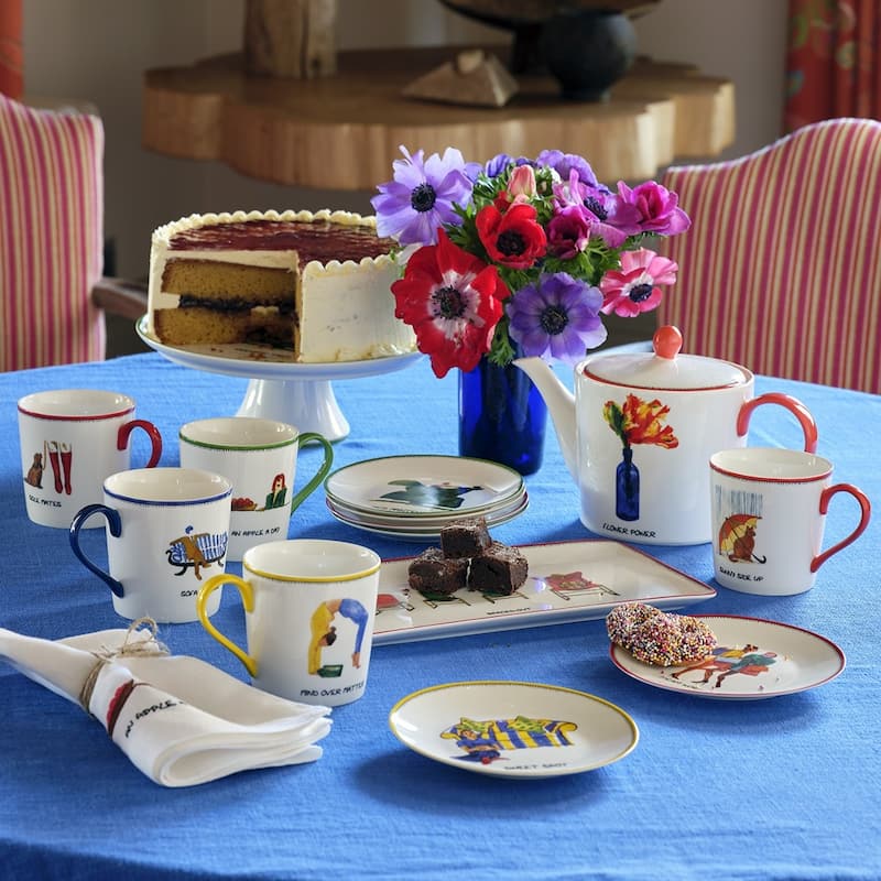 Kit Kemp for Spode Doodles Fine China Teapot - 2 pint/ 32 ounce