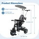 preview thumbnail 4 of 16, Costway Toddler Tricycle, 7 in 1 Push Trike with Adjustable Canopy