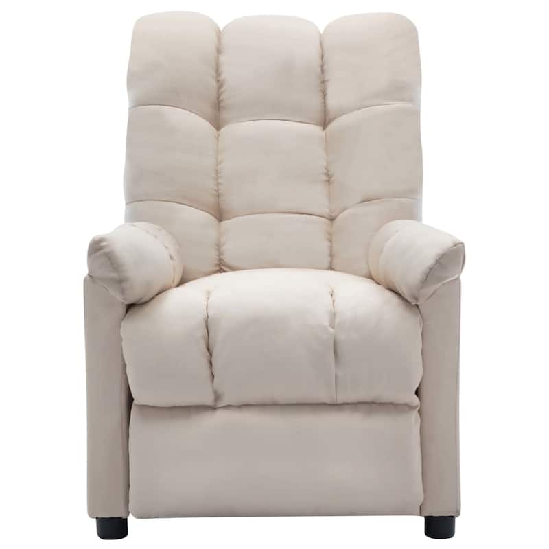 vidaXL Recliner Cream Fabric - 29.1" x 38.9" x 40.1"