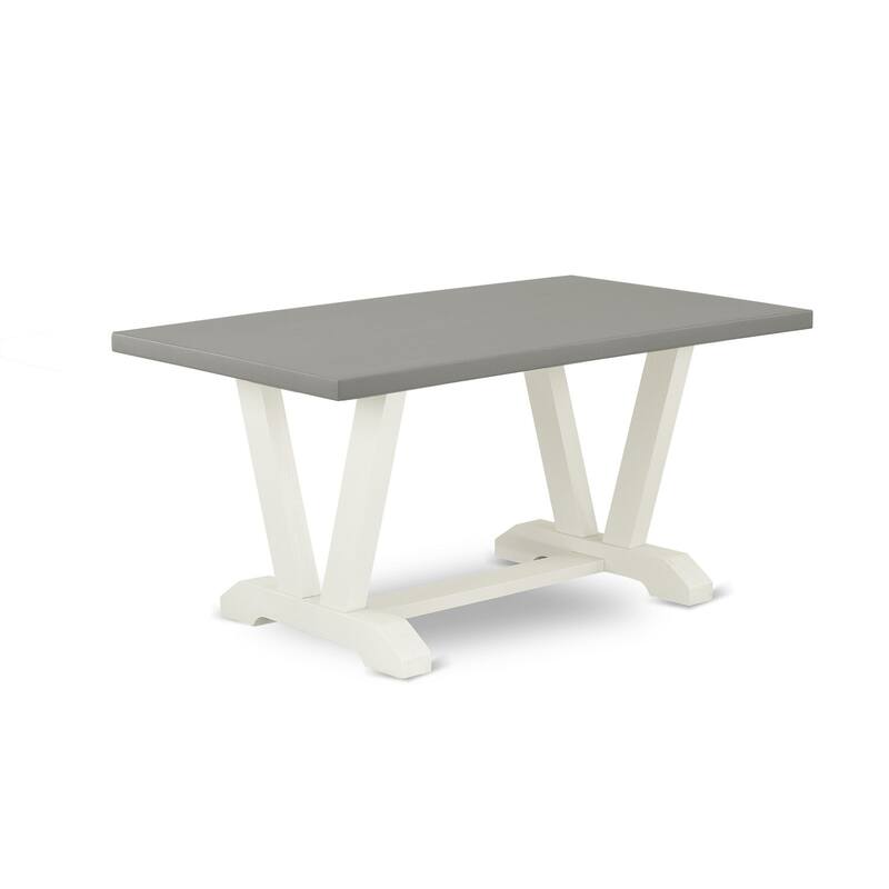 HomeStock 5-Piece Rectangle Natural Oak Finish Solid Wood Top Dining Table with 4 Parson Chair