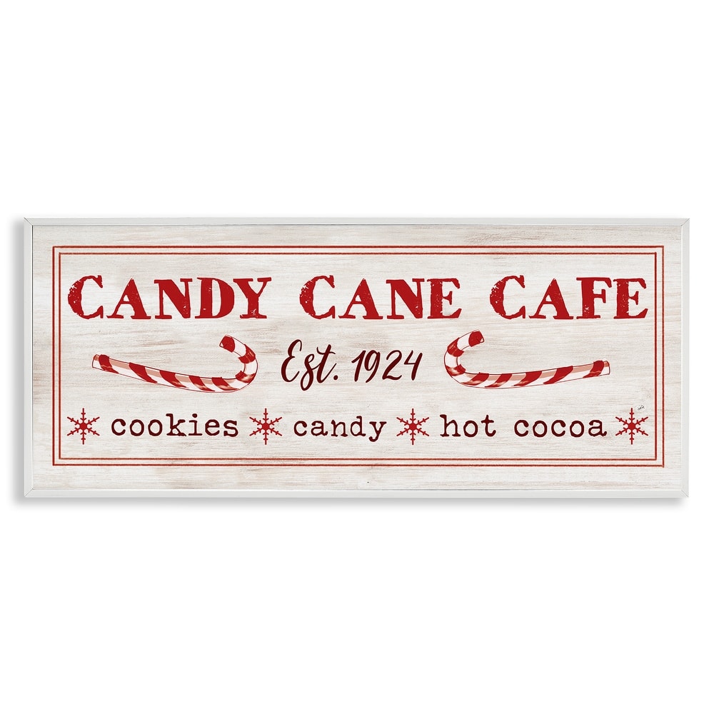 Stupell Vintage Candy Cane Cafe Framed Giclee Art Design By Dogwood Portfolio
