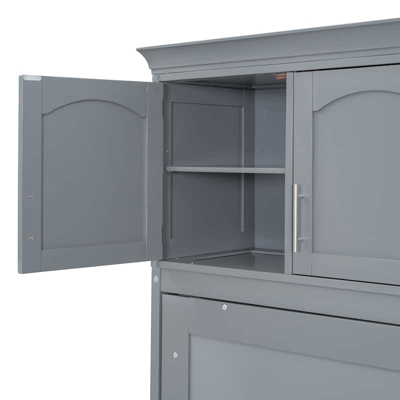 Murphy Bed Wall Bed with Top Cabinets