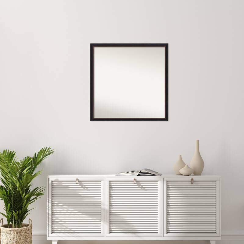 Salon Scoop Non-Beveled Wood Framed Wall Mirror