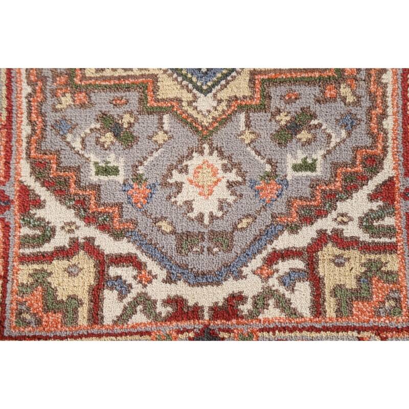 Gray Heriz Serapi Indian Accent Area Rug Hand-knotted Wool Carpet - 2'0"x 3'0"