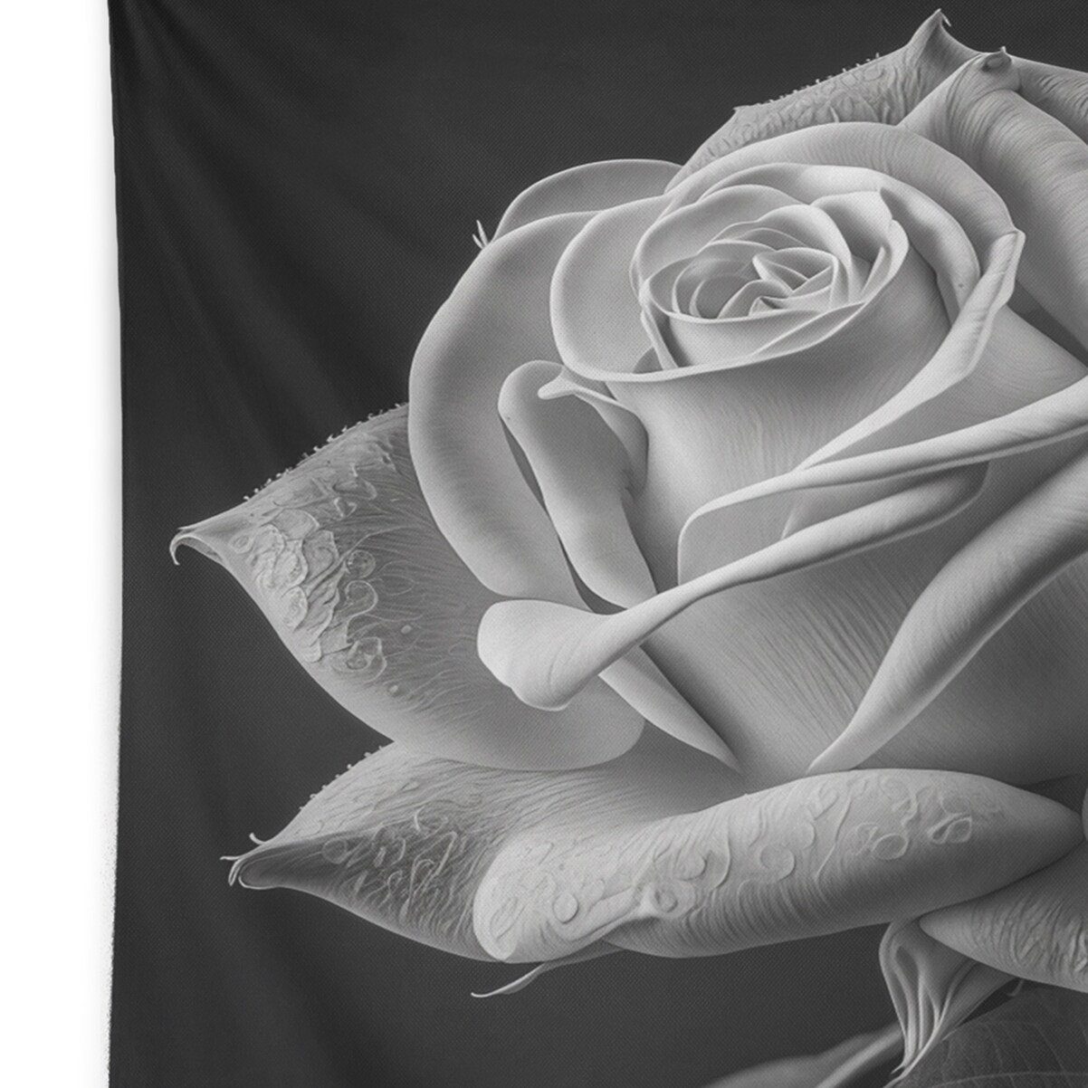 Black and white rose tapestry outlet