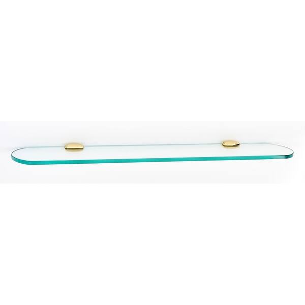slide 1 of 1, Alno Royale 24" Wide Glass Shelf with Metal Mounting Brackets