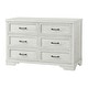 preview thumbnail 1 of 1, Foundry 6-Drawer Traditional Wood Dresser, White Dove