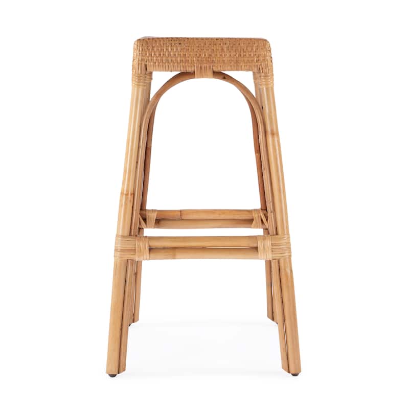 Robias Rectangular Rattan 30" Bar Stool