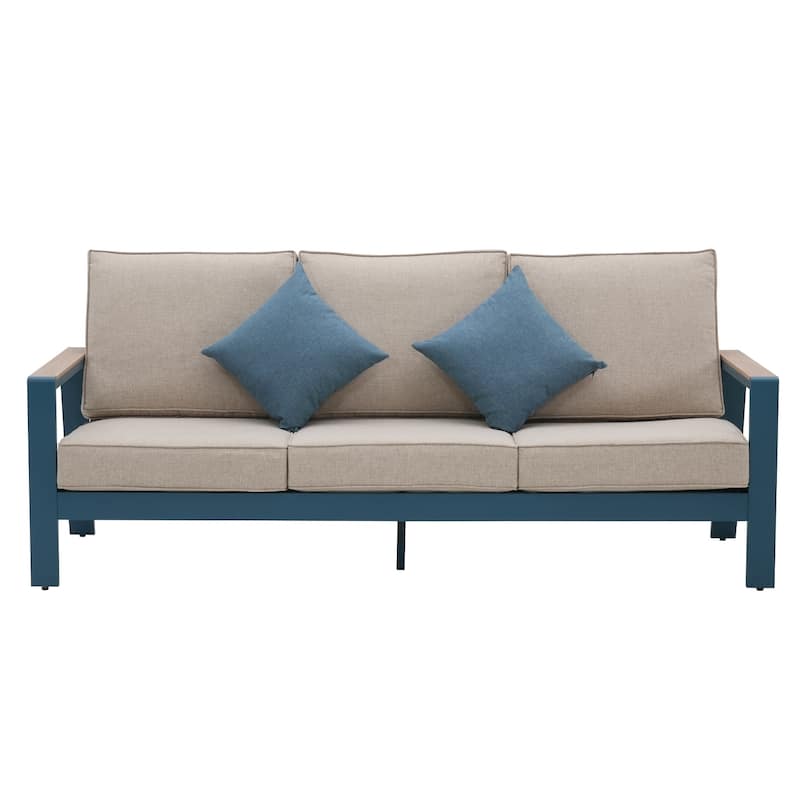 Zenova Aluminum Patio Conversation Sets,Outdoor Sofa Sets
