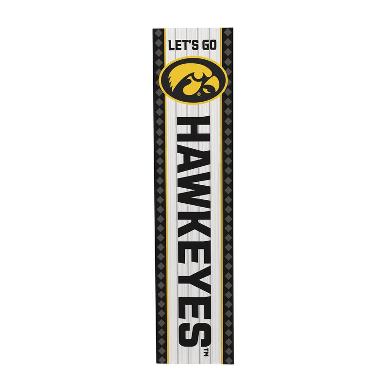 47" Double Sided Seasonal Porch Leaner, University of Iowa - 47" x 11.25"