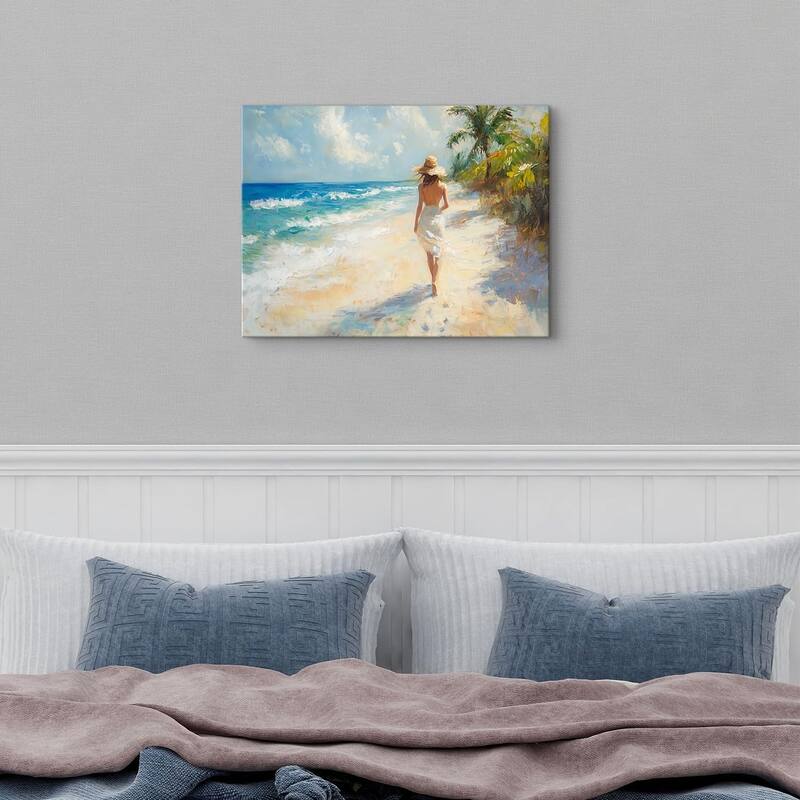 Boho Abstract Beach Wall Art Coastal Girls