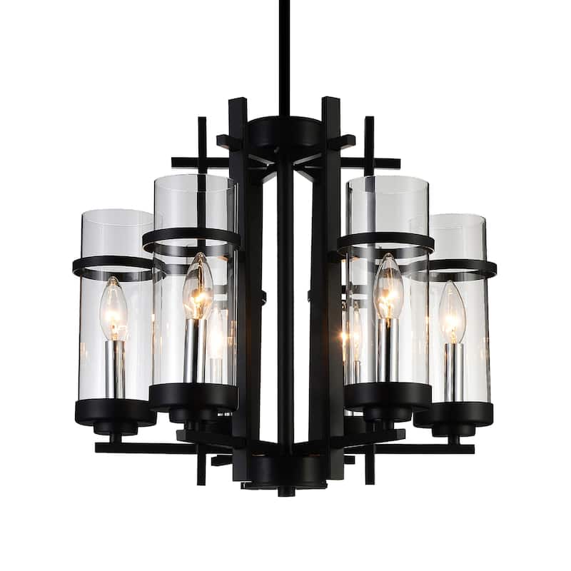 Sierra 6 Light Up Chandelier With Black Finish