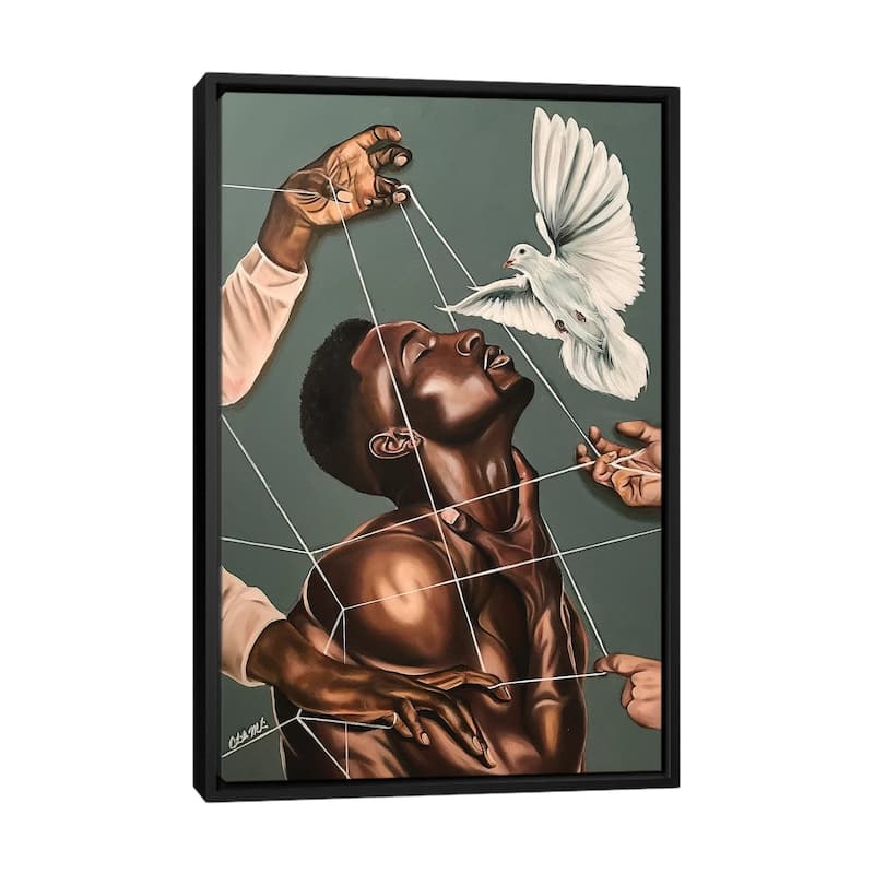 iCanvas "Spiritual Warfare" by Stina Aleah Framed Canvas Print - Black - 40x26