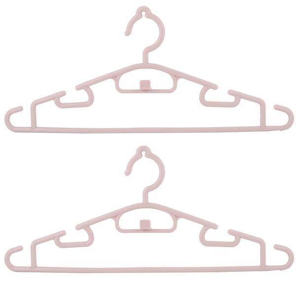 Shop Home Travel Plastic Anti Slip Towel Clothes Hanger Pink 16