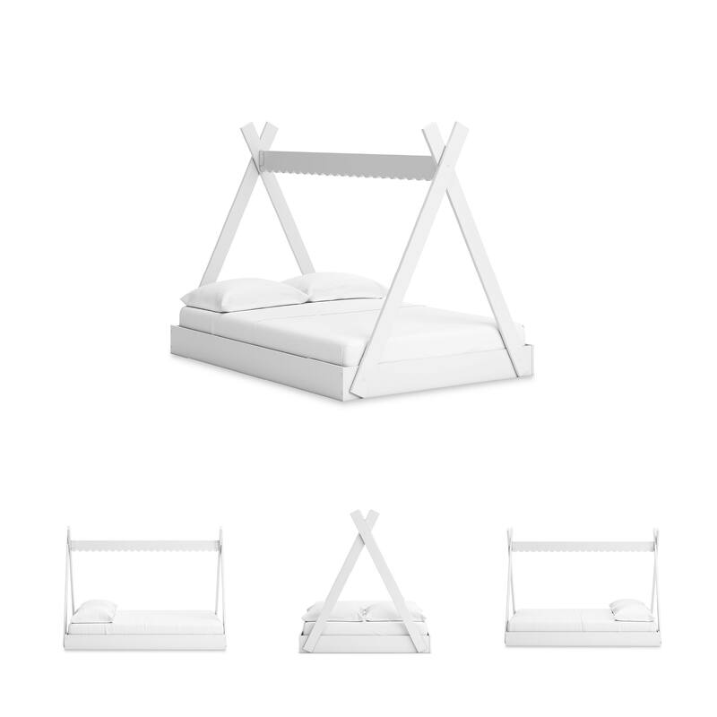 Signature Design by Ashley Hallityn White Full Tent Bed