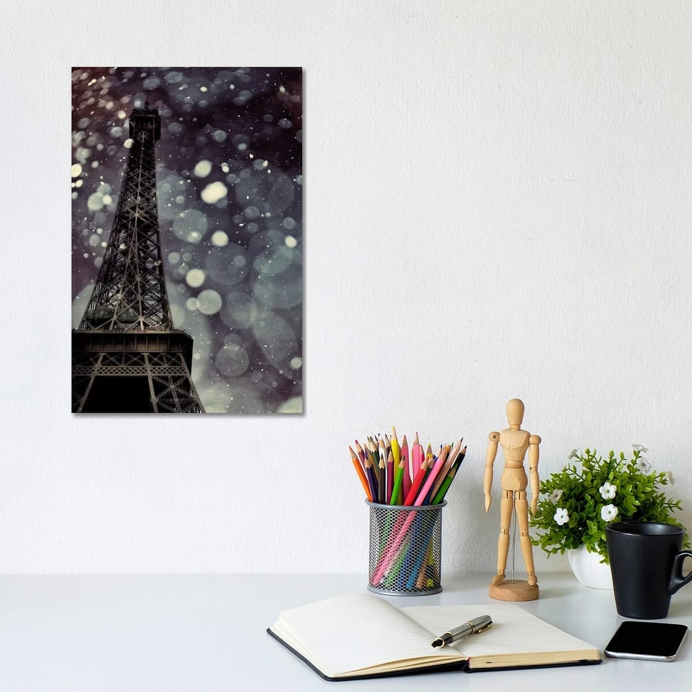 iCanvas "Paris Is Snowing" by Chelsea Victoria Canvas Print