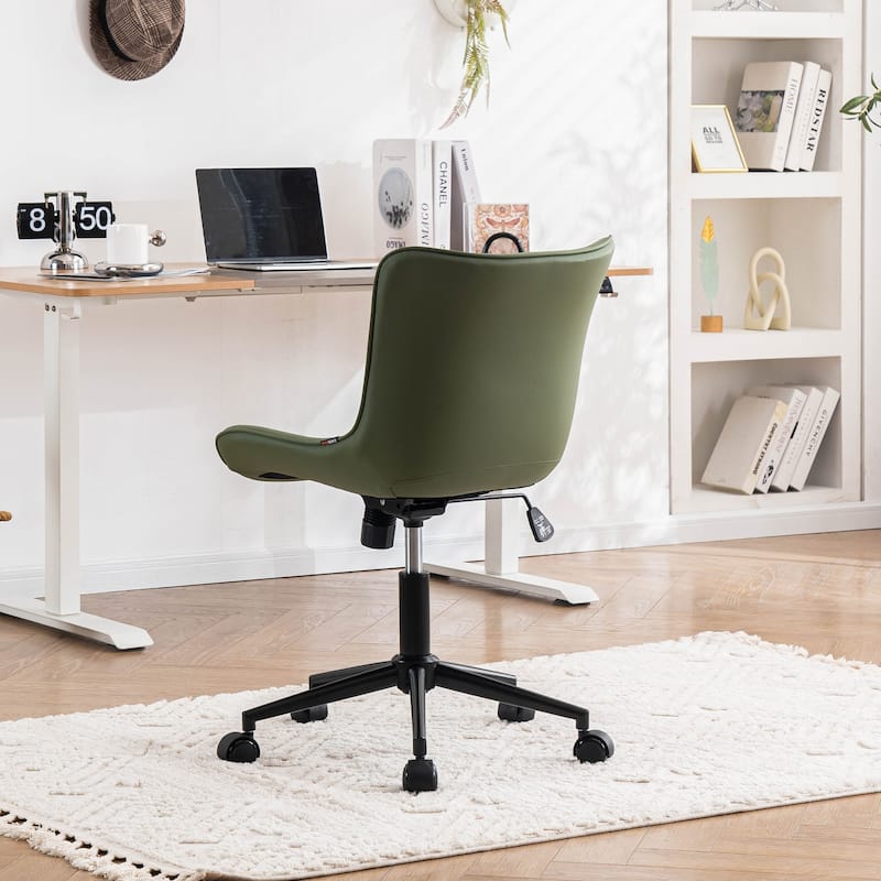 Ergonomic Office Chair Swivel Armless Desk Chair with Wheels