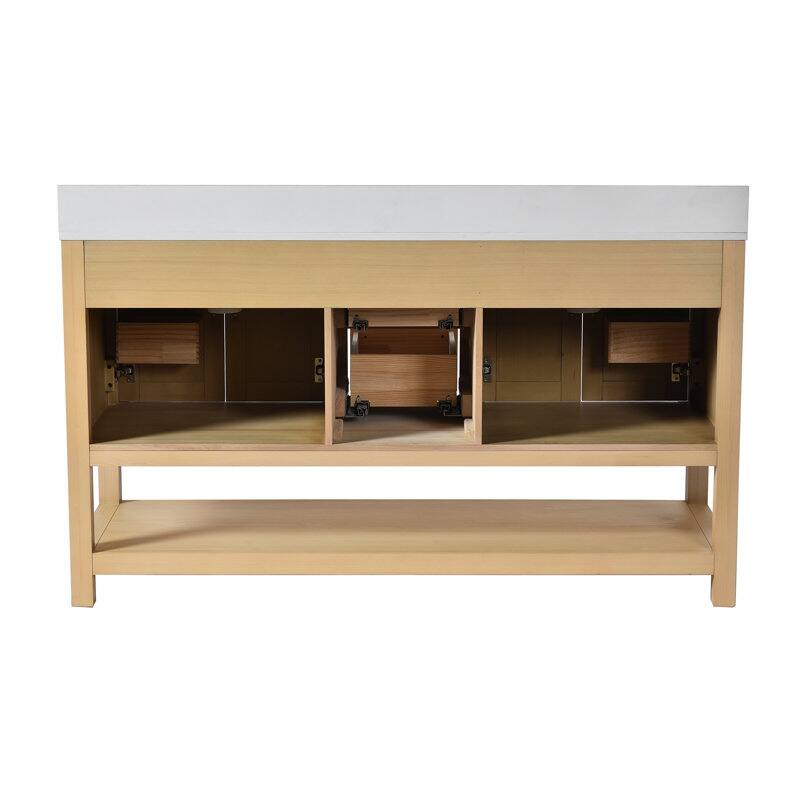 Acroma - 60'' Double Bathroom Vanity With Stone Top