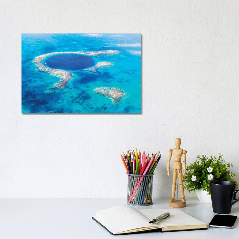 iCanvas "The Blue Hole, Belize" by Matteo Colombo Canvas Print - 8x12x0.75